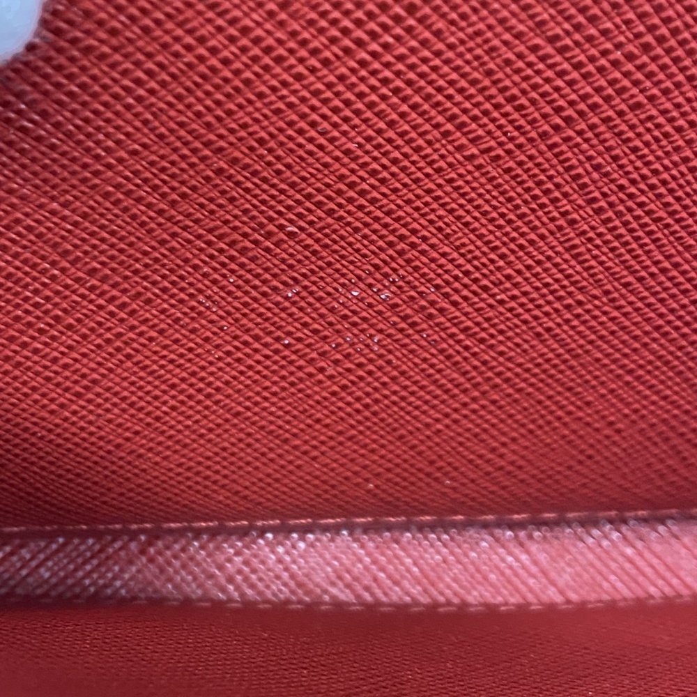 Prada Long Wallet Saffiano Leather Red Women's - Picture 10 of 12